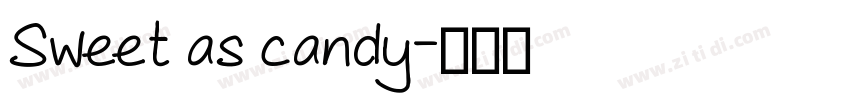 Sweet as candy字体转换